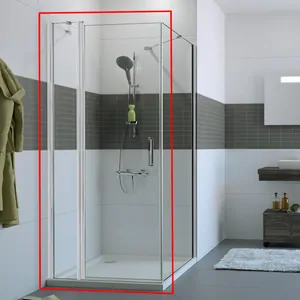 Душевая дверь для уголка HUPPE 2 900х2000 профиль белый/стекло прозрачное C23105.055.321