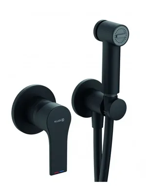 Смеситель KLUDI SL для биде, встраиваемый, с гигиеническим душем, черный матовый 489983965