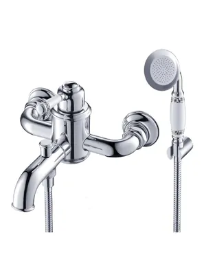 Смеситель Zeegres 73002301 для ванны/душа, однозахватный, с ручным душем, излив 226мм