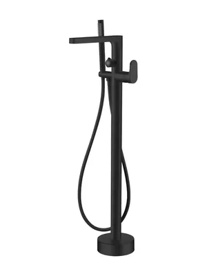 Смеситель Boheme 459-B для ванны/душа, напольный, однозахватный, с ручным душем, черный