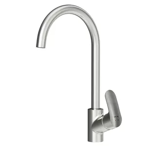 Смеситель AM.PM для кухни F8007111 с высоким поворотным изливом 200мм, цвет сатин