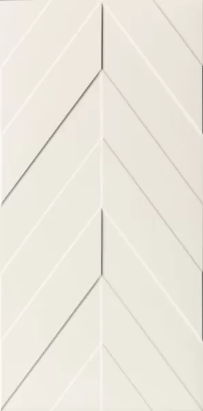 плитка 4D Chevron White 80X40 матовая