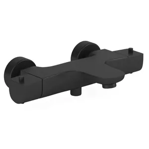 Смеситель для ванны/душа Paini термостат, настенный, фикс. излив, черный 09YO111TH