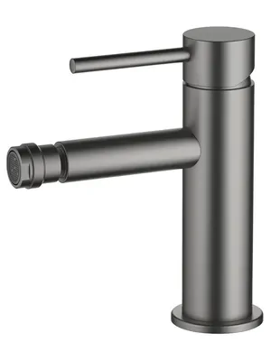 Смеситель для биде Aquatek AQ1318BGM однозахватный, низкий излив 108мм, цвет: сталь оружейная