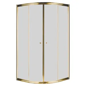 Душевой уголок CEZARES (885-900x885-900x1950) R-2-90-SCORREVOLE-C-G стекло прозр/золото