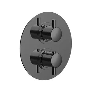 Смеситель-термостат CISAL New встраиваемый, на 2 выхода, черный матовый LN01810040