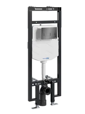 Инсталляция для унитаза WasserKRAFT с клавишей смыва, черный глянцевый 58TLT.010.ME.PB03