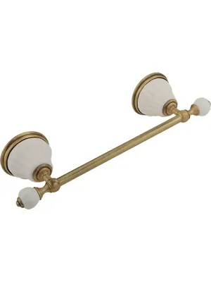 Migliore Полотенцедержатель 30 см керамика белая, бронза ML.OLV-60.641.BI.BR