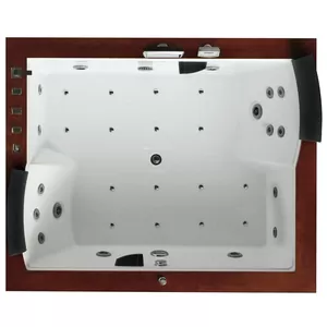 Акриловая ванна Gemy (1860х1510) гидромассажная, с хромотерапией, LCD TV, левая белая G9052-II O L