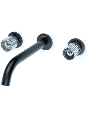 Смеситель Boheme 152-2-B-EL для раковины, встраиваемый, двухзахватный, чёрный