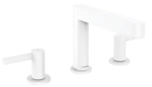 Смеситель Hansgrohe 76033700 для раковины, 110, 3 отверстия, слив.клапан Push-Open, мат.бел