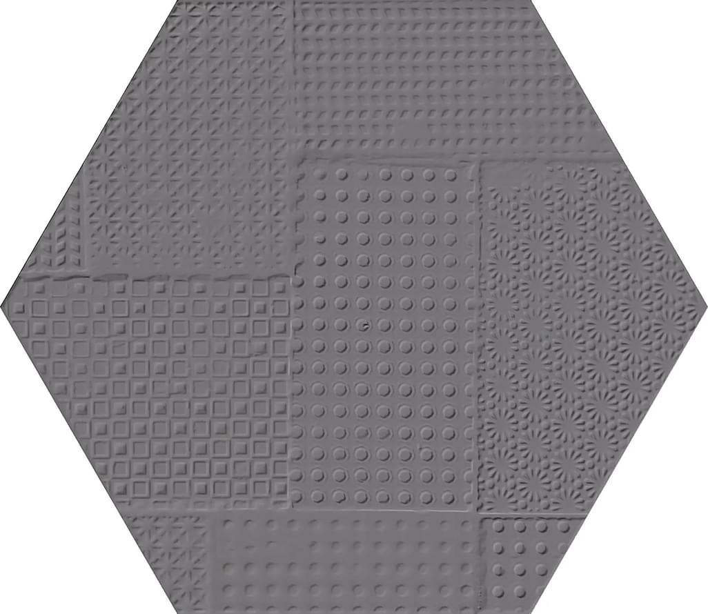 декор Sixty Esagona Timbro Antracite Silktech 21x18.2