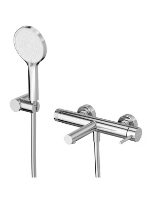 Смеситель CEZARES -VD-01 194 мм,для ванны/душа,фиксированный излив,душевой гарнитур,хром