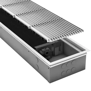 Конвектор внутрипольный JAGA JR (2100х260х140) алюминиевая решетка SNA