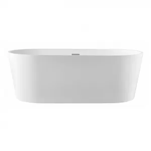 Ванна акриловая отдельностоящая Swedbe 8800 1690х800х580 щелевой перелив, донный клапан, белый