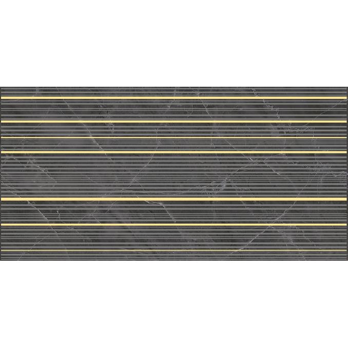 Olimpus Race Decor Black 25x50 глянцевая