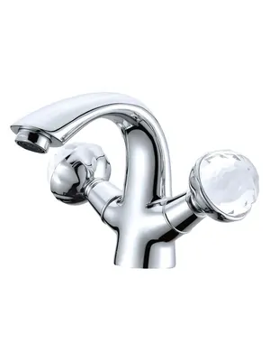 Смеситель Boheme 351 для раковины, на 1 отверстие, двухзахватный, хром