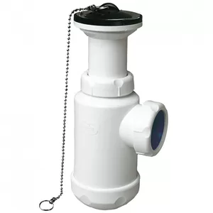 S-135 Сифон JIMTEN для раковины-биде  1 1/4 X 63 (32мм) с выпуском и пробкой, 001226