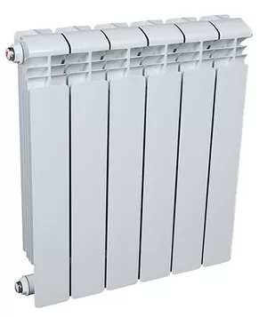 Радиатор алюминиевый Rifar VENTIL VR 500 нижнее подключение, 6 секции, 80мм, 1098Вт
