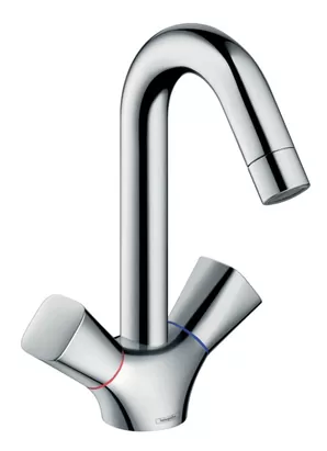 Смеситель Hansgrohe 71222000 для умывальника двухзахватный, донный клапан, излив 145мм, хром