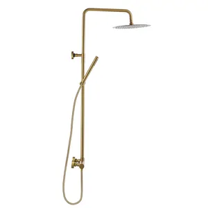 Душевая система Swedbe 2791GO для душа, с термостатом, верхним и ручным душем, золото