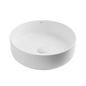 Раковина накладная ABBER Вequem d400 без отв. под смеситель и перелив, белый матовый AC2109MW