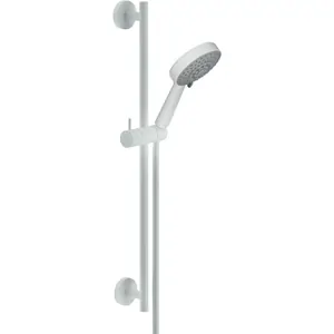 Душевой гарнитур NOBILI стойка 610 мм. лейка 4 режима, шланг, белый матовый AD140/54WM
