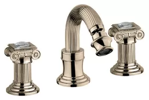 Смеситель CEZARES -BBS2-02-Sw для биде, 3 отверстия, донный клапан, бронза/ручки Swarovski