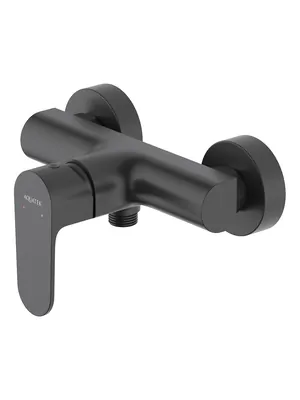 Смеситель для душа Aquatek AQ1260MB настенный, однозахватный, цвет: черный матовый