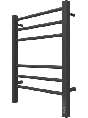 Полотенцесушитель TERMINUS П6 (ШВ:450х600) электро, Ral 9005 черный матовый, диммер встроен, правый