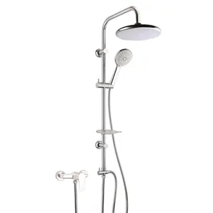 Душевая система Paini RS White 50CR191B0RS1P3 шланг 1500мм, верхний/ручной душ, белый/хром