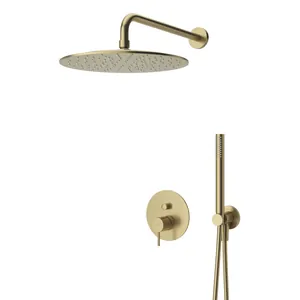 Душевая система Cezares -DSIP-30-L-SR встраив., с верхним и ручным душем, d300 мм, бронза