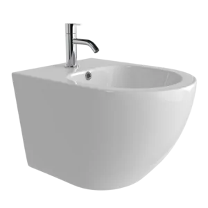 Биде подвесное Ceramicanova 480х370х325 отверстие под смеситель, крепеж, д/к, белый CN3010