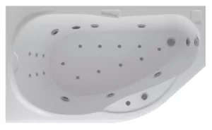 Ванна акриловая Акватек 170х100 левая,гидромассаж,электр. управл,сторож,панель,каркас,слив