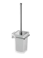 Ершик для унитаза Aquatek AQ4310CR подвесной, стекло матовое, цвет: хром