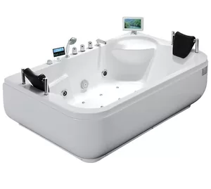 Гидромассажная ванна Gemy G9085 O R (1800х1160х690) аэромассаж, хромотерапия, TV 8"