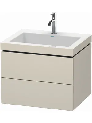 Тумба с умывальником Duravit 600х500х480 2 ящ., отв. под смеситель, цвет: тауп матовый LC6926O9191