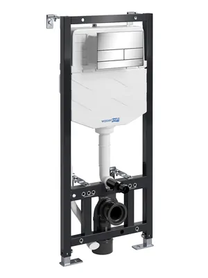 Инсталляция для унитаза WasserKRAFT с клавишей смыва, хром 10tlt.010.me.ch04