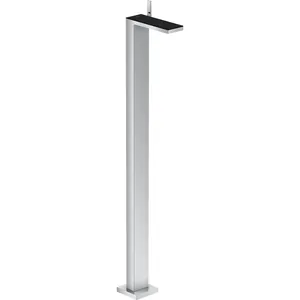 Смеситель Axor 47040600 для умывальника, напольный, сливной гарнитур, хром/черн стекло