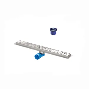 Лоток душевой горизонтальный GEBO Премиум (800х70х67/95) нержавеющая сталь 21.623.806 решетка Bubble