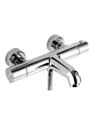 Смеситель для ванны/душа Aquatek AQ1043CR настенный, термостат, короткий излив 159мм, хром