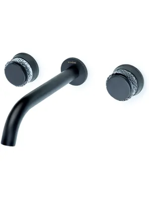 Смеситель Boheme 152-2-B-A для раковины, встраиваемый, двухзахватный, чёрный