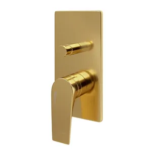 Смеситель для ванны/душа WasserKRAFT 5561 встраиваемый, на 2 выхода, золото матовое