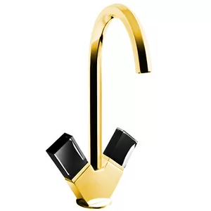 Смеситель Fantini на раковину односекционный с донным клапаном, золото 2901N456SF