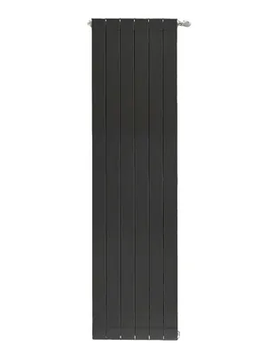 Дизайн-радиатор STOUT 2000 6 секций, алюм., бок.подкл. 3036 Вт, цвет 2748 cod.07 черный