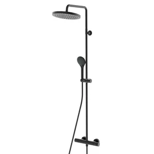 Душевая система Bossini L10172.073 термостат, верхний 250 мм/ручной душ 3 режима, черный мат