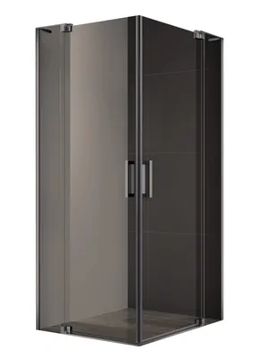Душевой уголок CEZARES -А-2 (1000-1100х1000-1100х1950) бронза/оружейная сталь -A-2-100/110-BR-GM