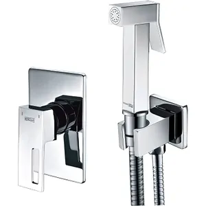 Смеситель встраиваемый WasserKRAFT A15156 с гигиеническим душем (комплект), цвет: хром