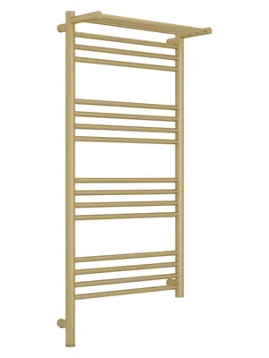 СУНЕРЖА с полкой Полотенцесушитель 1000х500 шампань матовая МЭМ левый 022-6006-1050