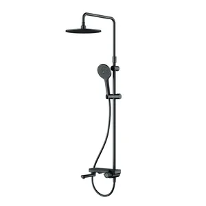 Душевая система AM.PM F0780722 однорычажный смеситель, верх. душ 220мм, руч. душ 120мм, черный